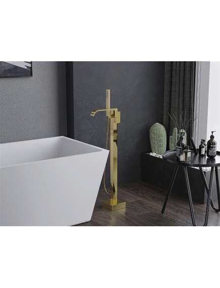 Mexen Lava wolnostojąca bateria wannowa, złota - 752433-50, изображение 2