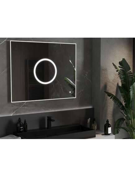 Mexen Koga lustro łazienkowe podświetlane 100 x 80 cm, LED 6000K, antypara - 9821-100-080-611-00, 2 image