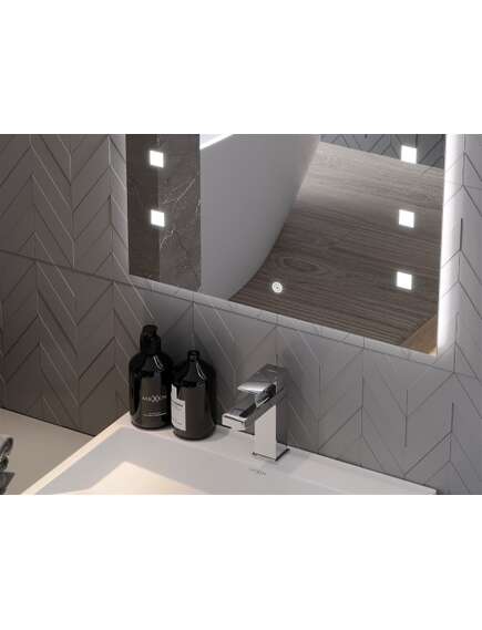 Mexen Ner lustro łazienkowe podświetlane 100 x 80 cm, LED 6000K, antypara - 9809-100-080-611-00, 5 image