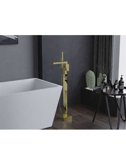 Mexen Algar wolnostojąca bateria wannowa, złota - 75733-50, изображение 2