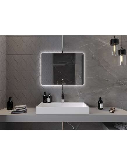 Mexen Sun lustro łazienkowe podświetlane 80 x 60 cm, LED 6000K, antypara - 9807-080-060-611-00, 4 image