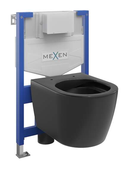 Mexen zestaw podtynkowy WC stelaż Fenix XS-F z miską WC Carmen, czarny mat - 6803388XX85