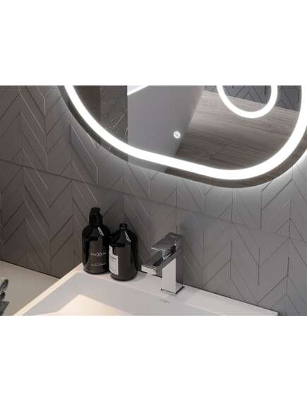 Mexen Umba lustro łazienkowe podświetlane z lusterkiem kosmetycznym 100 x 80 cm, LED 6000K, antypara - 9822-100-080-611-00, изображение 5