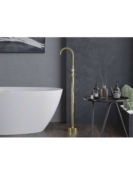 Mexen Alma wolnostojąca bateria wannowa, złota - 75033-50, изображение 4