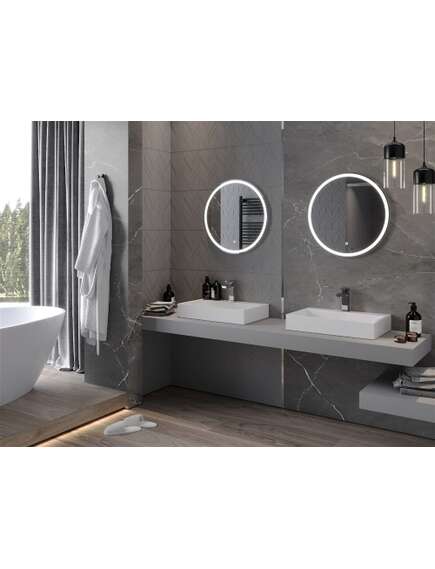 Mexen Gobi lustro łazienkowe podświetlane, okragłe 60 cm, LED 6000K, antypara - 9801-060-060-611-00, изображение 3