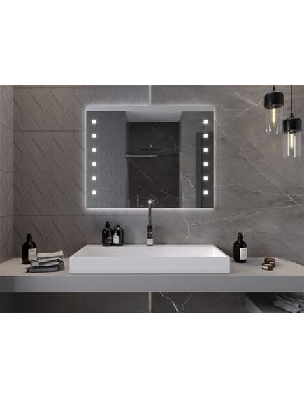 Mexen Ner lustro łazienkowe podświetlane 100 x 80 cm, LED 6000K, antypara - 9809-100-080-611-00, 4 image