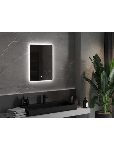 Mexen Sun lustro łazienkowe podświetlane 50 x 70 cm, LED 6000K, antypara - 9807-050-070-611-00, изображение 2