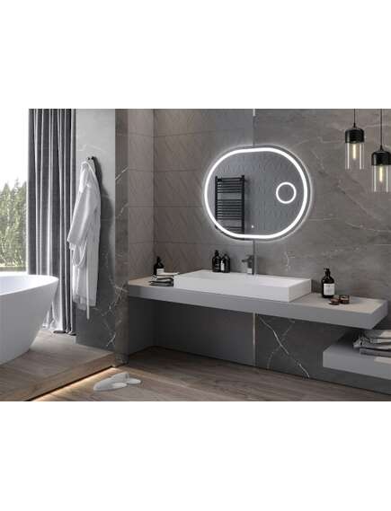Mexen Umba lustro łazienkowe podświetlane z lusterkiem kosmetycznym 100 x 80 cm, LED 6000K, antypara - 9822-100-080-611-00, изображение 3
