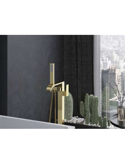 Mexen Lava wolnostojąca bateria wannowa, złota - 752433-50, изображение 3