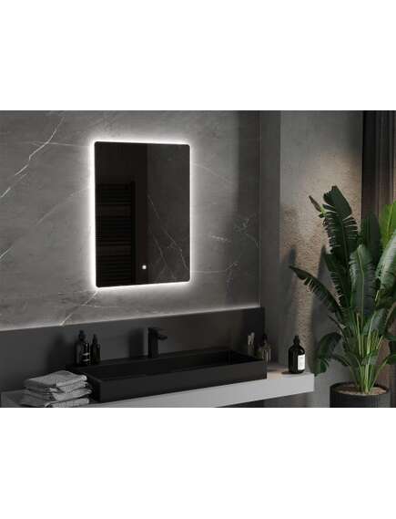 Mexen Sun lustro łazienkowe podświetlane 60 x 80 cm, LED 6000K, antypara - 9807-060-080-611-00, 2 image