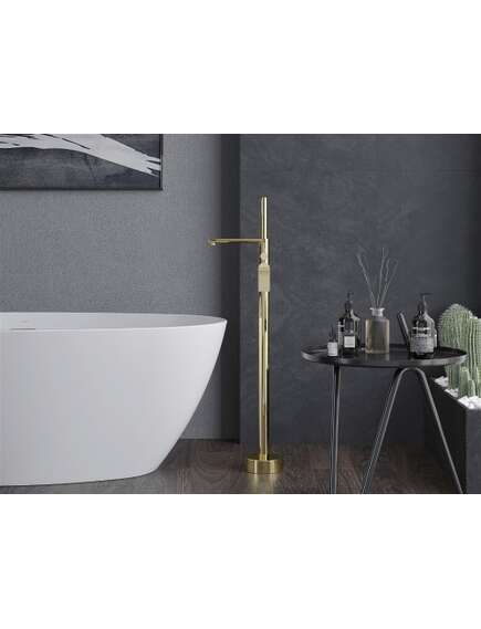 Mexen Leda wolnostojąca bateria wannowa, złota - 75633-50, изображение 4