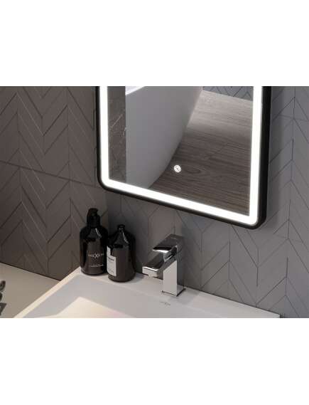 Mexen Coro lustro łazienkowe podświetlane 50 x 150 cm, LED 6000K, antypara, czarna rama - 9817-050-150-611-70, 5 image