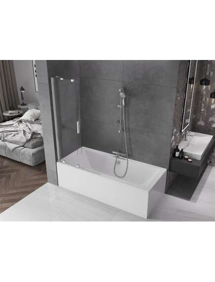 Mexen Velar parawan nawannowy 2-skrzydłowy przesuwny 95 x 150 cm, transparent, chrom - 896-095-000-01-01, изображение 3