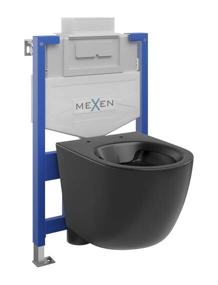 Mexen zestaw podtynkowy WC stelaż Fenix XS-U z miską WC Lena, czarny mat - 6853322XX85