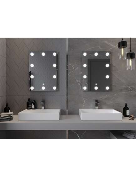 Mexen Dona lustro łazienkowe podświetlane 50 x 70 cm, LED 6000K, antypara - 9818-050-070-611-00, 4 image