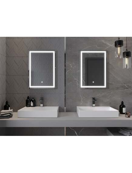 Mexen Miko lustro łazienkowe podświetlane 50 x 70 cm, LED 6000K, antypara - 9819-050-070-611-00, 4 image