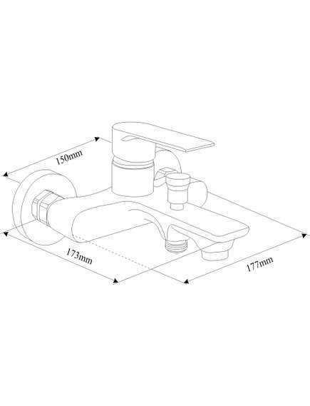 Mexen Royo DQ62 zestaw wannowy, złoty - 72203DQ62-50, 3 image