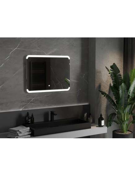 Mexen Nida lustro łazienkowe podświetlane 80 x 60 cm, LED 6000K, antypara - 9806-080-060-611-00, 2 image