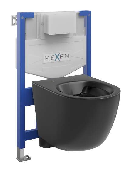 Mexen zestaw podtynkowy WC stelaż Fenix XS-F z miską WC Lena, czarny mat - 6803322XX85