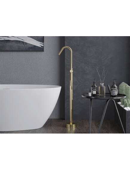 Mexen Gaja wolnostojąca bateria wannowa, złota - 75333-50, изображение 4