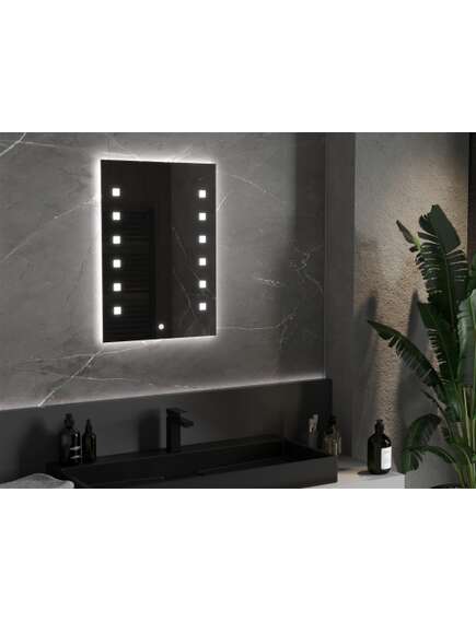 Mexen Ner lustro łazienkowe podświetlane 50 x 70 cm, LED 6000K, antypara - 9809-050-070-611-00, 2 image