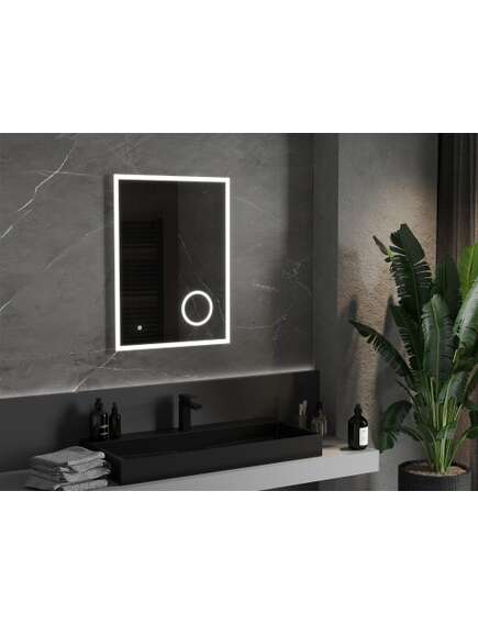 Mexen Kala lustro łazienkowe podświetlane z lusterkiem kosmetycznym 60 x 80 cm, LED 6000K, antypara - 9820-060-080-611-00, 2 image