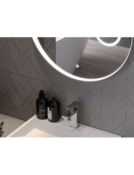 Mexen Ella lustro łazienkowe podświetlane z lusterkiem kosmetycznym, okrągłe 70 cm, LED 6000K, antypara - 9811-070-070-611-00, 5 image