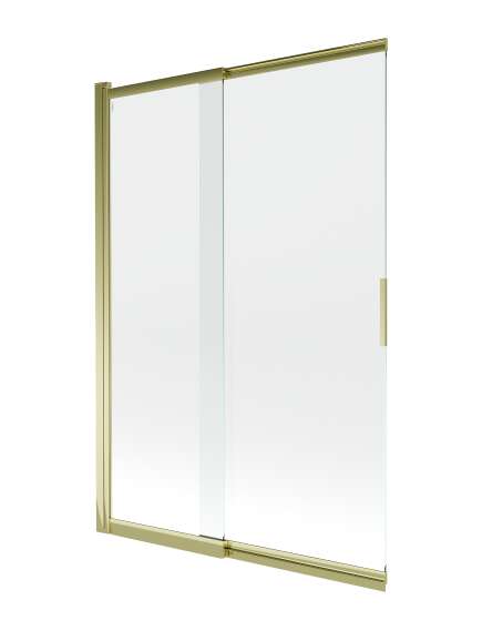 Mexen Fox parawan nawannowy 2-skrzydłowy przesuwny 120 x 150 cm, transparent, złoty - 891-120-002-50-00