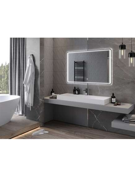 Mexen Zusa lustro łazienkowe podświetlane 120 x 80 cm, LED 6000K, antypara - 9808-120-080-611-00, изображение 3
