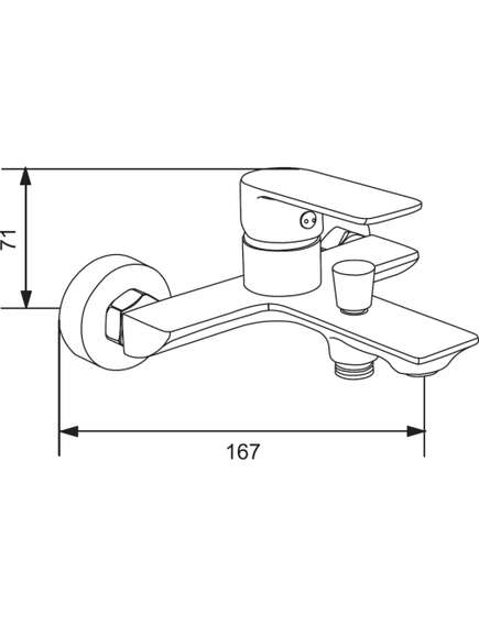 Mexen Alexa DQ40 zestaw wannowy, złoty - 71203DQ40-50, 3 image