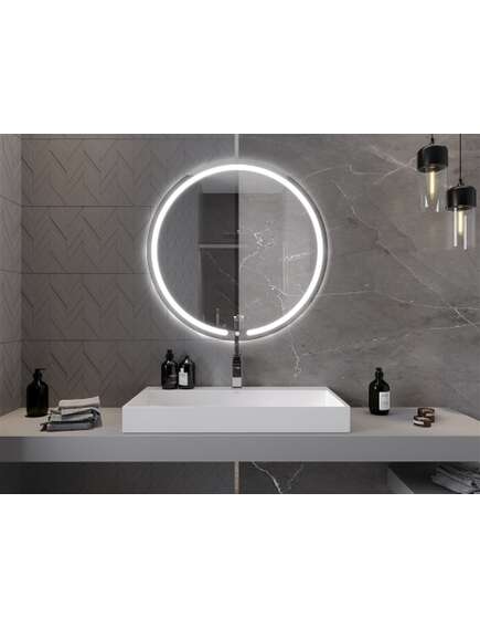 Mexen Rose lustro łazienkowe podświetlane, okrągłe 90 cm, LED 6000K, antypara - 9810-090-090-611-00, 4 image