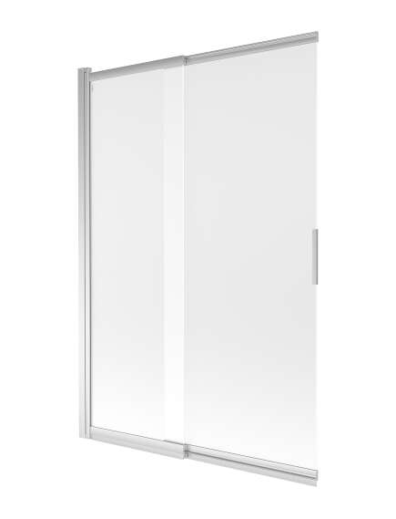 Mexen Fox parawan nawannowy 2-skrzydłowy przesuwny 120 x 150 cm, szron, chrom - 891-120-002-01-30