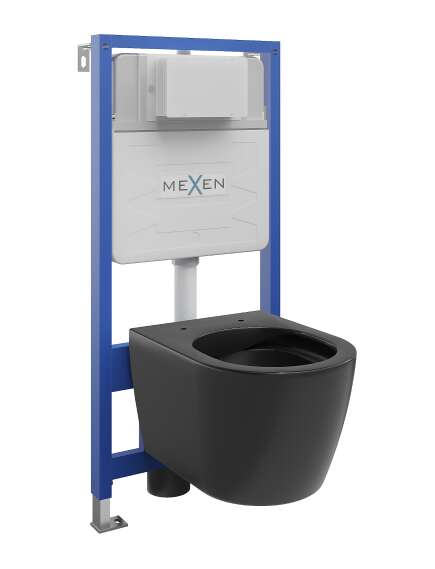 Mexen zestaw podtynkowy WC stelaż Fenix Slim z miską WC Carmen, czarny mat - 6103388XX85