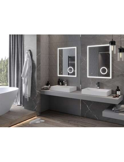 Mexen Kala lustro łazienkowe podświetlane z lusterkiem kosmetycznym 60 x 80 cm, LED 6000K, antypara - 9820-060-080-611-00, 3 image