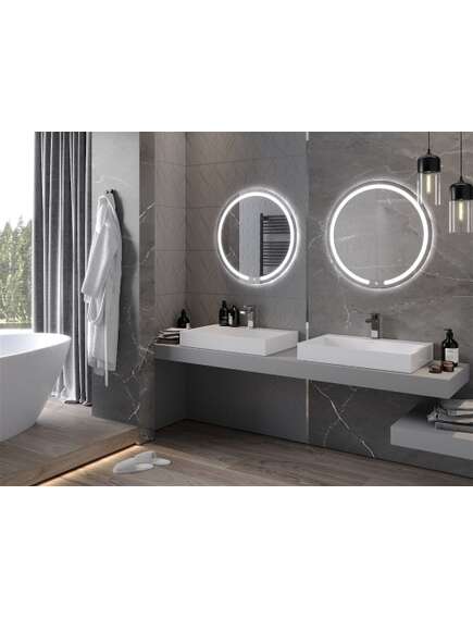 Mexen Rose lustro łazienkowe podświetlane, okrągłe 70 cm, LED 6000K, antypara - 9810-070-070-611-00, 3 image