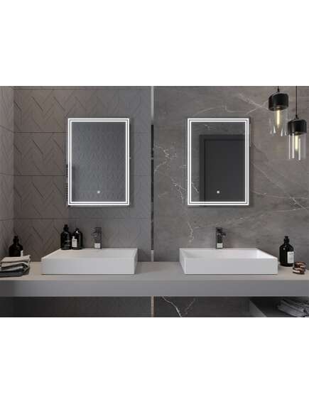 Mexen Taco lustro łazienkowe podświetlane 50 x 70 cm, LED 6000K, antypara - 9805-050-070-611-00, изображение 4