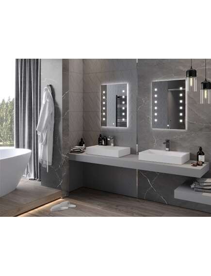 Mexen Ner lustro łazienkowe podświetlane 50 x 70 cm, LED 6000K, antypara - 9809-050-070-611-00, 3 image