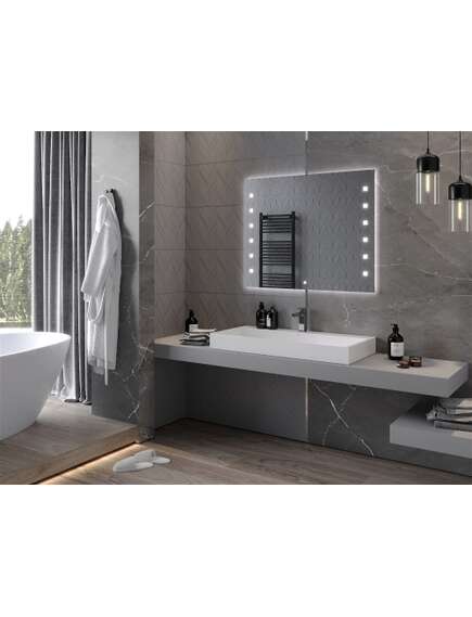 Mexen Ner lustro łazienkowe podświetlane 100 x 80 cm, LED 6000K, antypara - 9809-100-080-611-00, 3 image