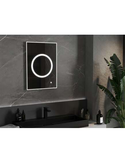 Mexen Koga lustro łazienkowe podświetlane 50 x 70 cm, LED 6000K, antypara - 9821-050-070-611-00, 2 image