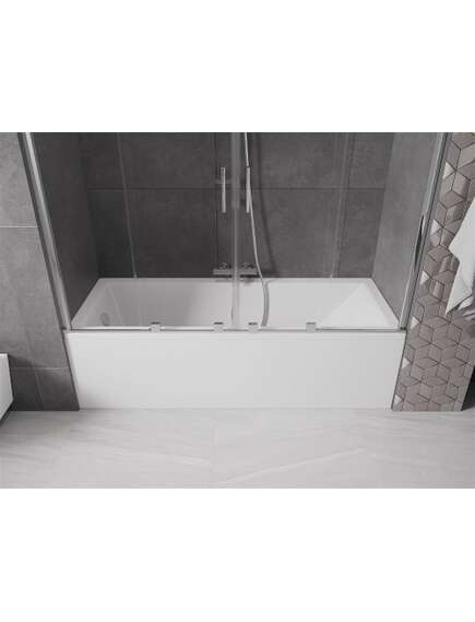 Mexen Velar Duo parawan nawannowy 2-skrzydłowy przesuwny 170 x 150 cm, transparent, chrom - 896-170-000-02-01, изображение 4