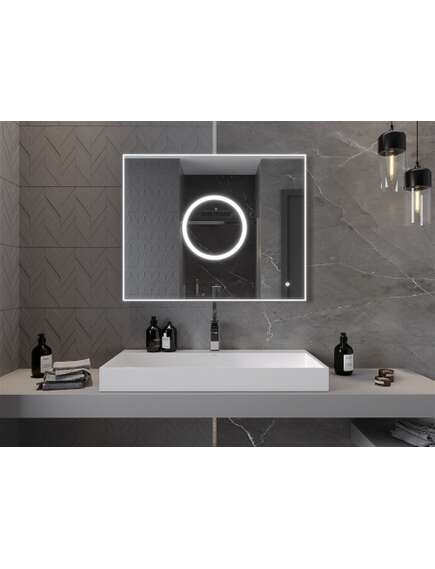 Mexen Koga lustro łazienkowe podświetlane 100 x 80 cm, LED 6000K, antypara - 9821-100-080-611-00, 4 image