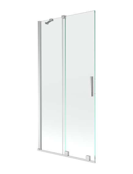 Mexen Velar parawan nawannowy 2-skrzydłowy przesuwny 95 x 150 cm, transparent, chrom - 896-095-000-01-01