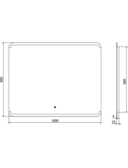 Mexen Nida lustro łazienkowe podświetlane 100 x 80 cm, LED 6000K, antypara - 9806-100-080-611-00, 5 image