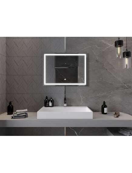 Mexen Miko lustro łazienkowe podświetlane 80 x 60 cm, LED 6000K, antypara - 9819-080-060-611-00, 4 image