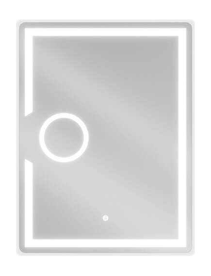 Mexen Onyx lustro łazienkowe podświetlane z lusterkiem kosmetycznym 60 x 80 cm, LED 6000K, antypara - 9813-060-080-611-00