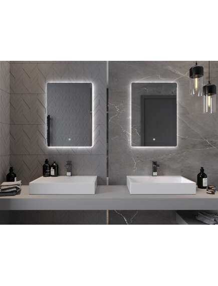 Mexen Sun lustro łazienkowe podświetlane 50 x 70 cm, LED 6000K, antypara - 9807-050-070-611-00, изображение 4