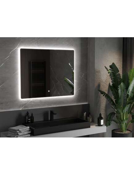 Mexen Sun lustro łazienkowe podświetlane 100 x 80 cm, LED 6000K, antypara - 9807-100-080-611-00, 2 image