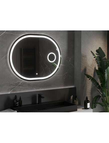 Mexen Umba lustro łazienkowe podświetlane z lusterkiem kosmetycznym 100 x 80 cm, LED 6000K, antypara - 9822-100-080-611-00, изображение 2