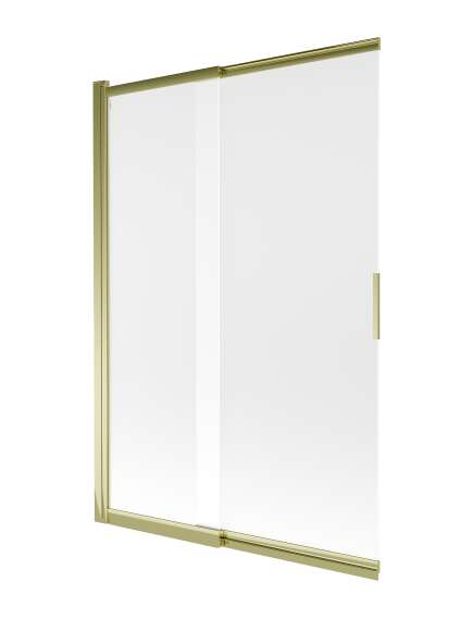 Mexen Fox parawan nawannowy 2-skrzydłowy przesuwny 120 x 150 cm, szron, złoty - 891-120-002-50-30