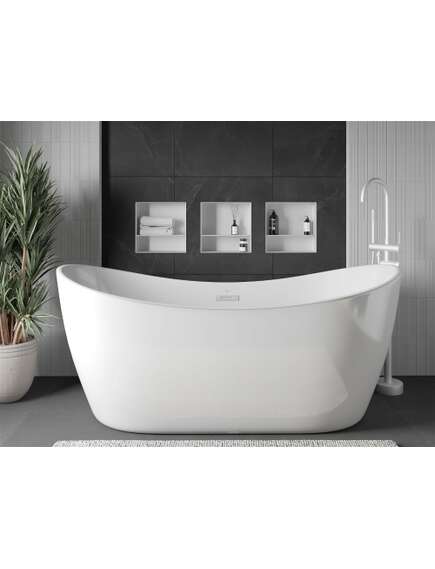 Mexen X-Wall-NR półka wnękowa bez kołnierza z półką 30 x 30 cm, biała - 1921303010S, изображение 3